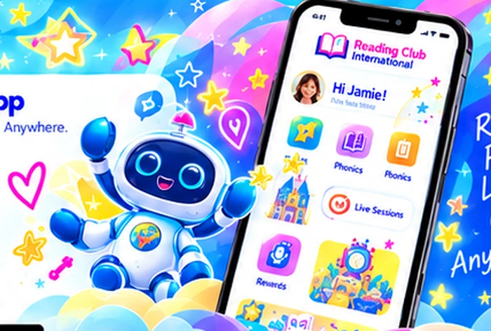 Reading Club International Literacy App on mobile