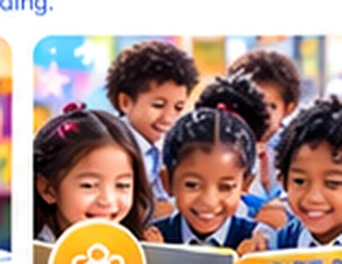 Children sharing books together